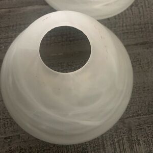 Frosted Glass Light Fixture Globes, Set of 2, no cracks or damage, Preloved